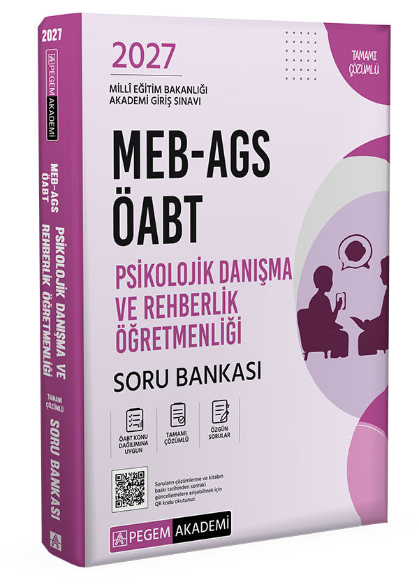 Pegem 2027 ÖABT MEB-AGS Psikolojik Danışma ve Rehberlik Soru Bankası Çözümlü Pegem Akademi Yayınları