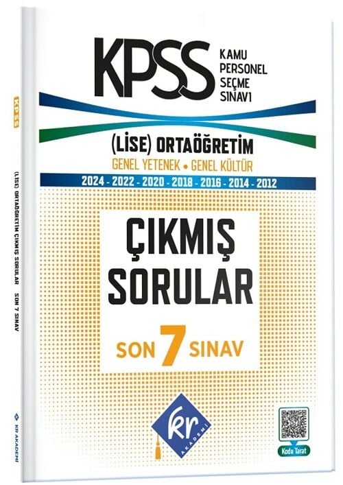 KR Akademi 2026 KPSS Lise Ortaöğretim Çıkmış Sorular Son 7 Sınav KR Akademi Yayınları
