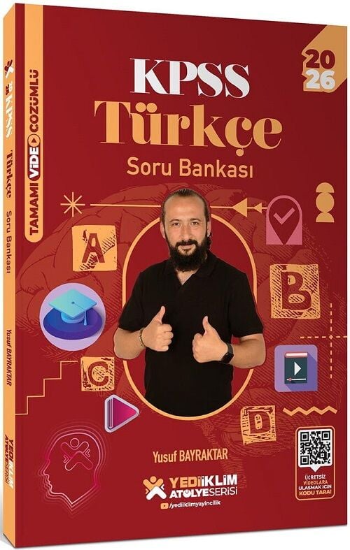 SÜPER FİYAT - Yediiklim 2026 KPSS Türkçe Soru Bankası Atölye Serisi Çözümlü - Yusuf Bayraktar Yediiklim Yayınları