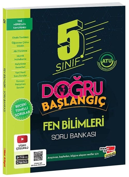 Dikkat Atölyesi 5. Sınıf Fen Bilimleri Doğru Başlangıç Soru Bankası Çözümlü Dikkat Atölyesi Yayınları