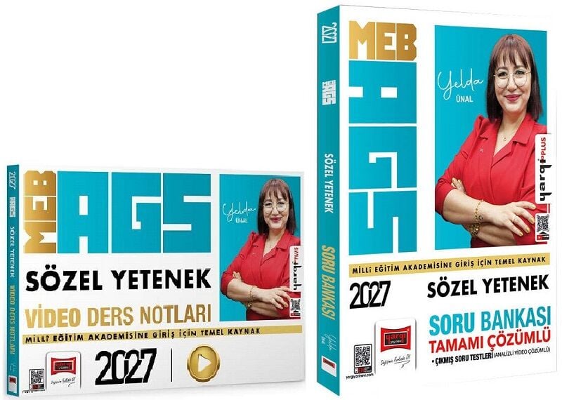 Yargı 2027 MEB-AGS Sözel Yetenek Video Ders Notları + Soru Bankası 2 li Set - Yelda Ünal Yargı Yayınları