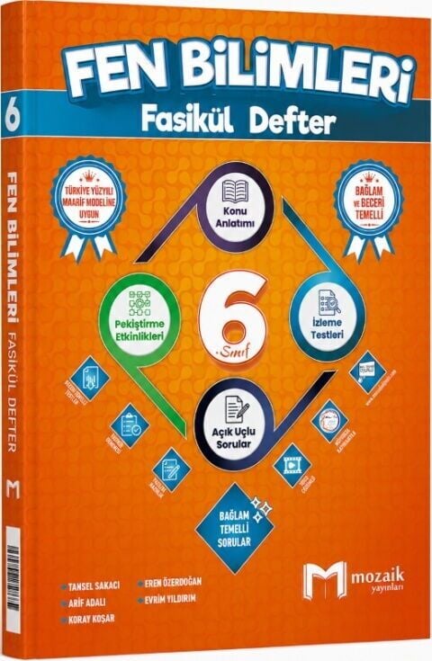 Mozaik 6. Sınıf Fen Bilimleri Konu Anlatımlı Fasikül Defter Mozaik Yayınları
