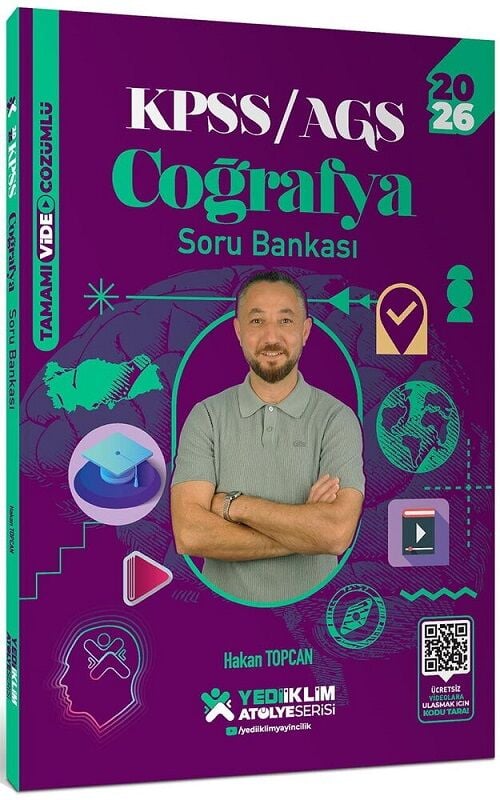Yediiklim 2026 KPSS Coğrafya Atölye Soru Bankası Çözümlü - Hakan Topcan Yediiklim Yayınları
