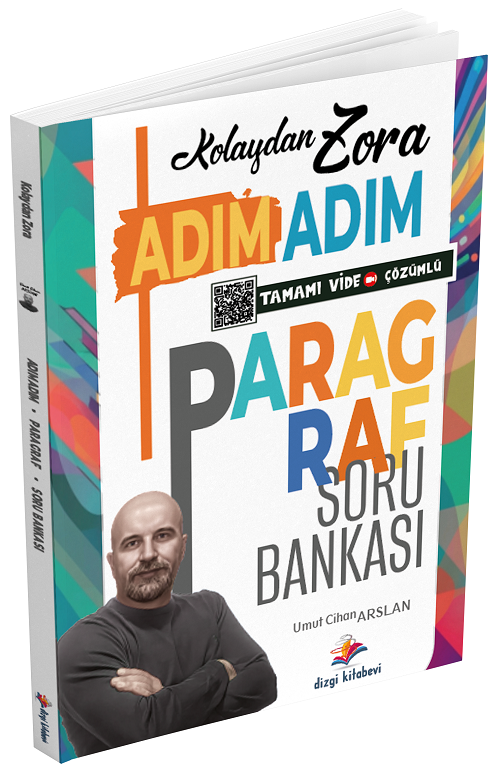 Dizgi Kitap KPSS MEB-AGS ALES DGS TYT AYT MSÜ Adım Adım Paragraf Soru Bankası Çözümlü - Umut Cihan Arslan Dizgi Kitap Yayınları