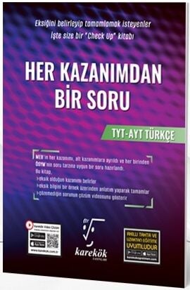 Karekök YKS TYT AYT Türkçe Her Kazanımdan Bir Soru Karekök Yayınları