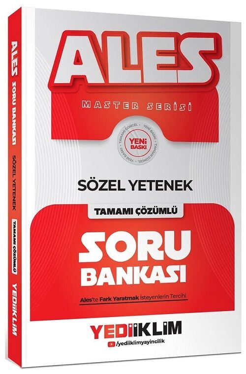 Yediiklim 2027 ALES MASTER Sözel Yenetek Soru Bankası Çözümlü Yediiklim Yayınları
