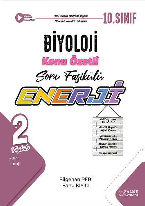 Palme 10. Sınıf Biyoloji Enerji Konu Özetli Soru Fasikülleri Palme Yayınları