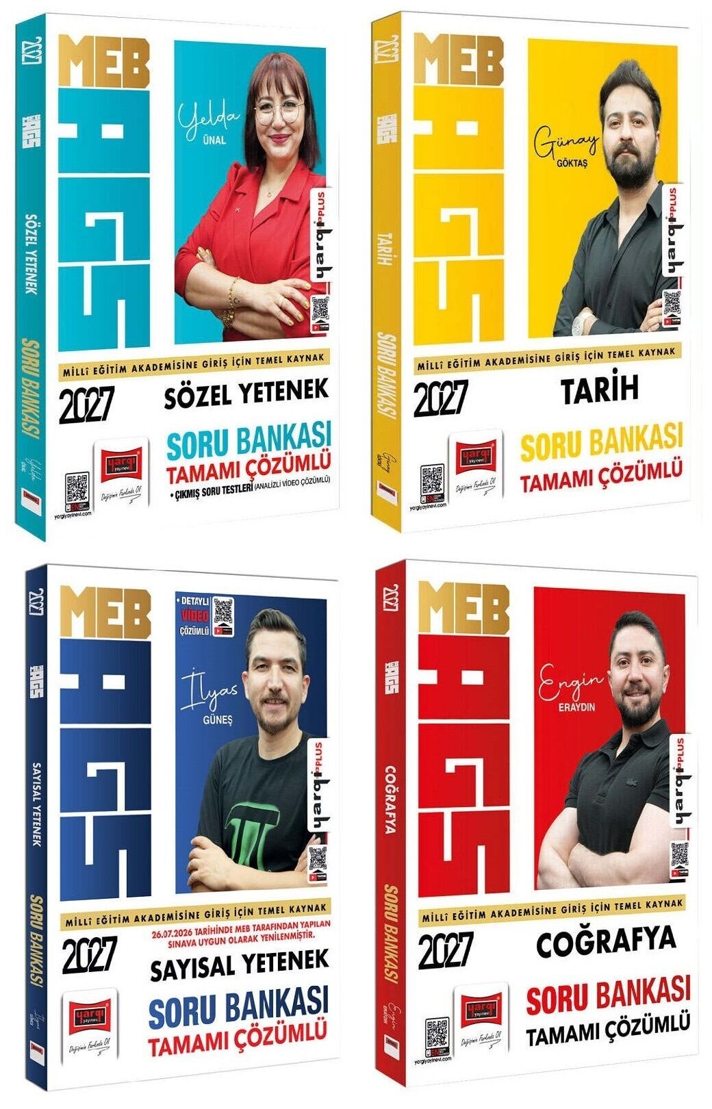 Yargı 2027 MEB-AGS Sözel + Sayısal Yetenek + Tarih + Coğrafya Soru Bankası 4 lü Set Yargı Yayınları