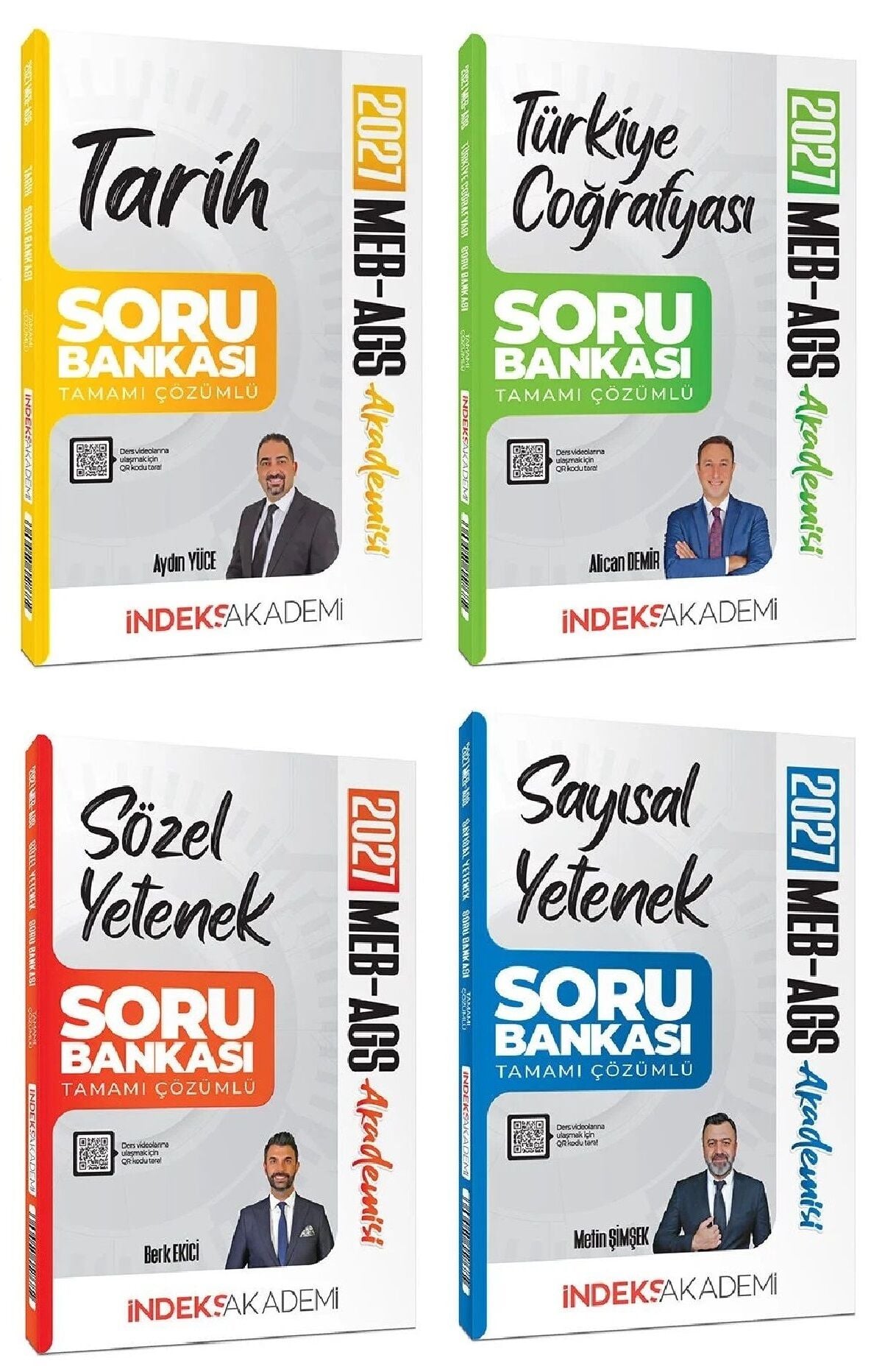 İndeks Akademi 2027 MEB-AGS Tarih + Türkiye Coğrafyası + Sayısal + Sözel Yetenek Soru Bankası 4 lü Set İndeks Akademi Yayıncılık