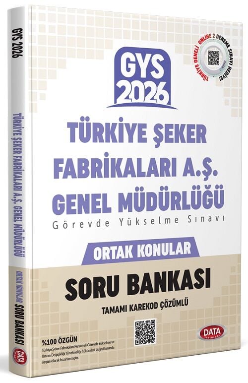 Data 2026 GYS Türkiye Şeker Fabrikaları Ortak Konular Soru Bankası Çözümlü Görevde Yükselme Ünvan Değişikliği Data Yayınları