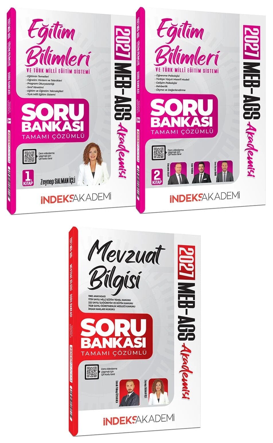 İndeks Akademi 2027 MEB-AGS Eğitim Bilimleri + Mevzuat Bilgisi Soru Bankası 2 li Set - Zeynep Salman İçli, Emrah Vahap Özkaraca İndeks Akademi Yayıncılık