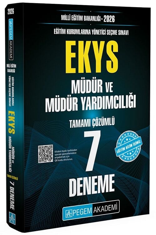 Pegem 2026 MEB EKYS Müdür ve Yardımcılığı 7 Deneme Çözümlü Pegem Akademi Yayınları