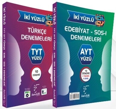 Karekök YKS TYT AYT Türkçe Edebiyat İki Yüzlü 20 Deneme Tek Kitap Karekök Yayınları