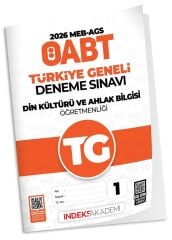 İndeks Akademi 2026 ÖABT MEB-AGS TG-1 Türkiye Geneli Deneme Din Kültürü ve Ahlak Bilgisi Öğretmenliği Çözümlü İndeks Akademi Yayıncılık