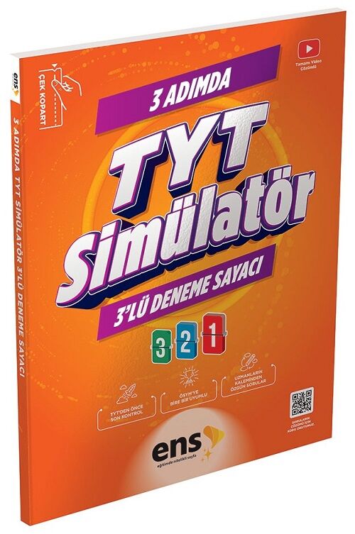 ENS Yayınları YKS TYT 3 Adımda Simülatör 3 lü Deneme Sayacı Çözümlü ENS Yayınları