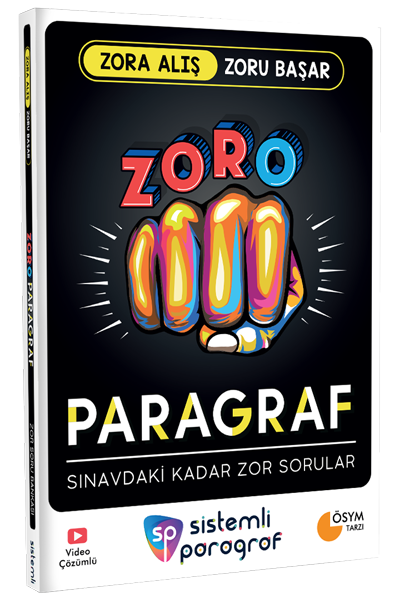 Sistemli Paragraf Tüm Sınavlar İçin Paragraf Zoro Soru Bankası Sistemli Paragraf Yayınları