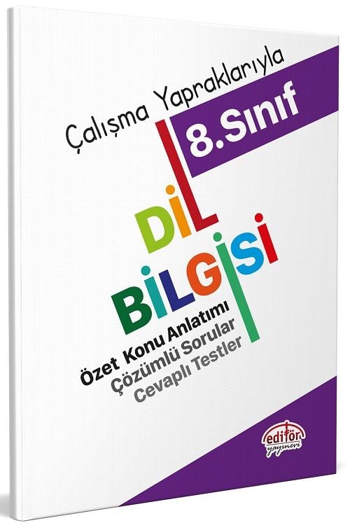 Editör 8. Sınıf Dil Bilgisi Özet Konu Anlatımı Çözümlü Sorular Editör Yayınları