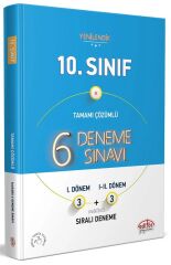 Editör 10. Sınıf 6 Deneme Sınavı Çözümlü Editör Yayınları