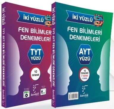Karekök YKS TYT AYT Fen Bilimleri İki Yüzlü 20 Deneme Tek Kitap Karekök Yayınları