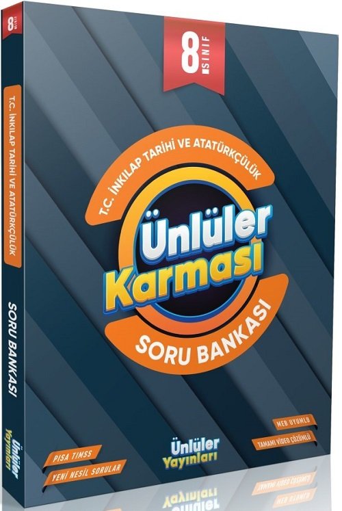 Ünlüler 8. Sınıf TC İnkılap Tarihi ve Atatürkçülük Soru Bankası Ünlüler Yayınları