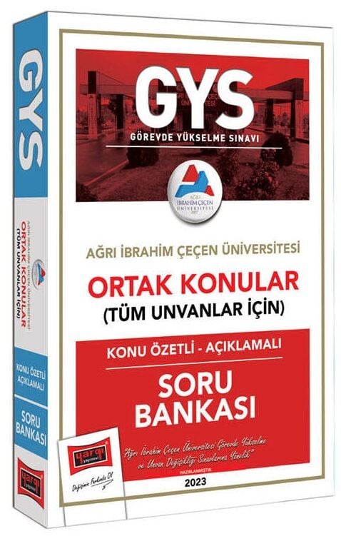 Yargı 2023 GYS Ağrı İbrahim Çeçen Tüm Ünvanlar İçin Ortak Konular Konu Özetli Soru Bankası Görevde Yükselme Yargı Yayınları