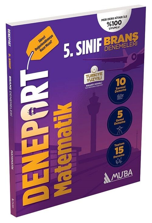 Muba 5. Sınıf Matematik Deneport Maarif Modeli 15 Deneme Muba Yayınları