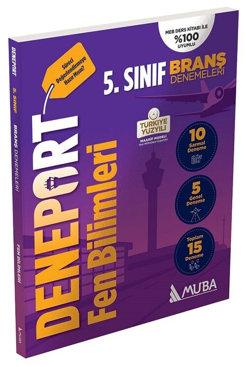 Muba 5. Sınıf Fen Bilimleri Deneport Maarif Modeli 15 Deneme Muba Yayınları