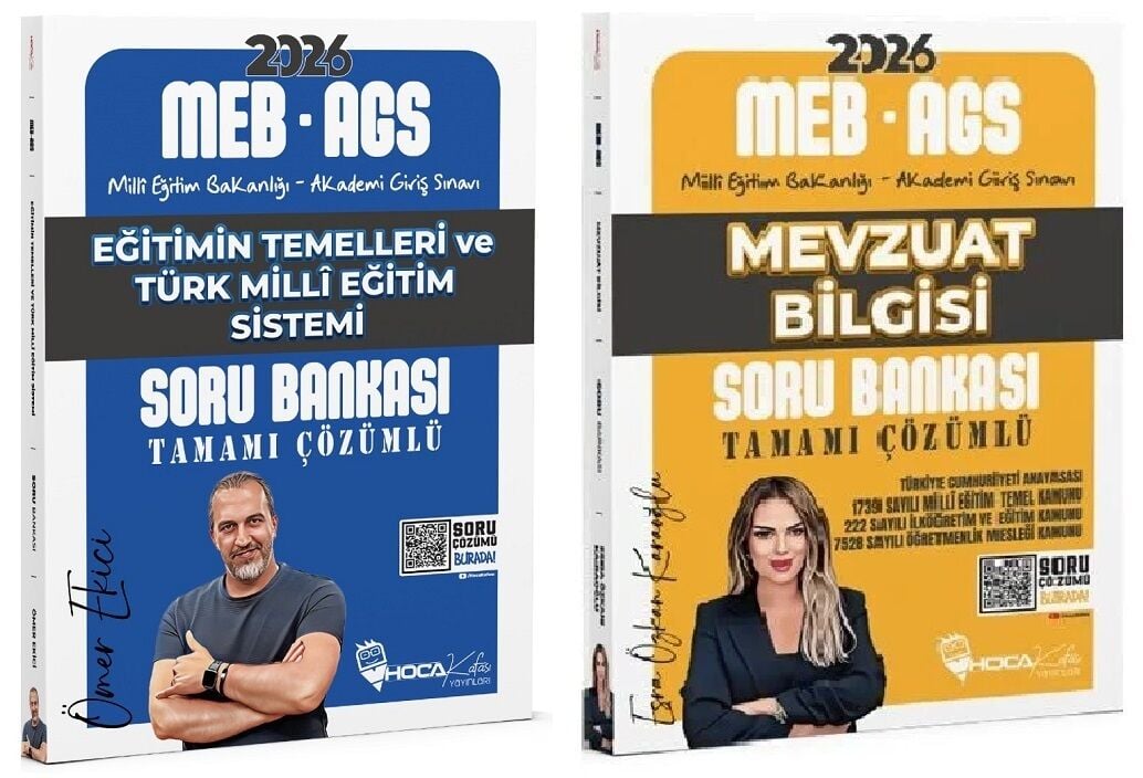 Hoca Kafası 2026 MEB-AGS Eğitimin Temelleri ve Türk Milli Eğitim Sistemi + Mevzuat Bilgisi Soru Bankası 2 li Set Hoca Kafası Yayınları