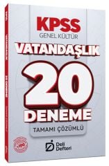 Deli Defteri 2026 KPSS Vatandaşlık 20 Deneme Çözümlü Deli Defteri Yayınları