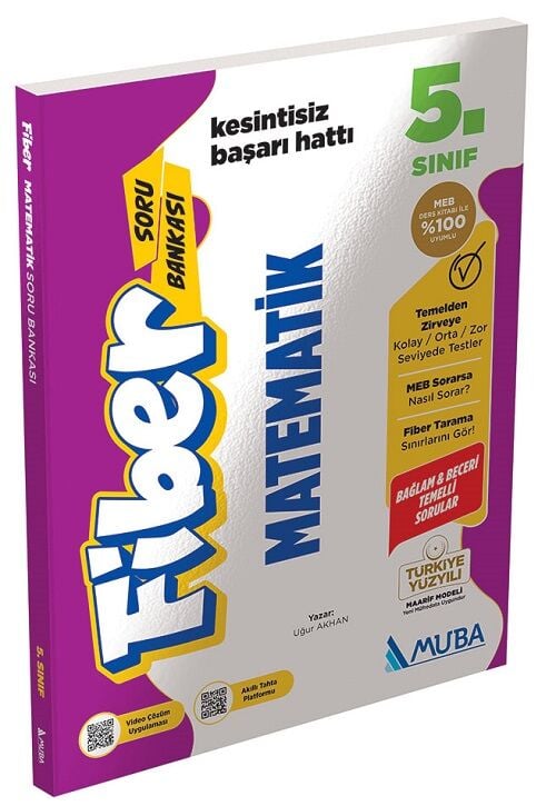 Muba 5. Sınıf Matematik Fiber Maarif Modeli Soru Bankası Muba Yayınları