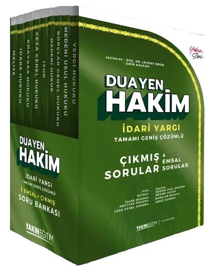 Yakın Eğitim DUAYEN İdari Yargı Hakimlik Çıkmış Sorular ve Emsal Soru Bankası Seti Çözümlü Yakın Eğitim Yayınları