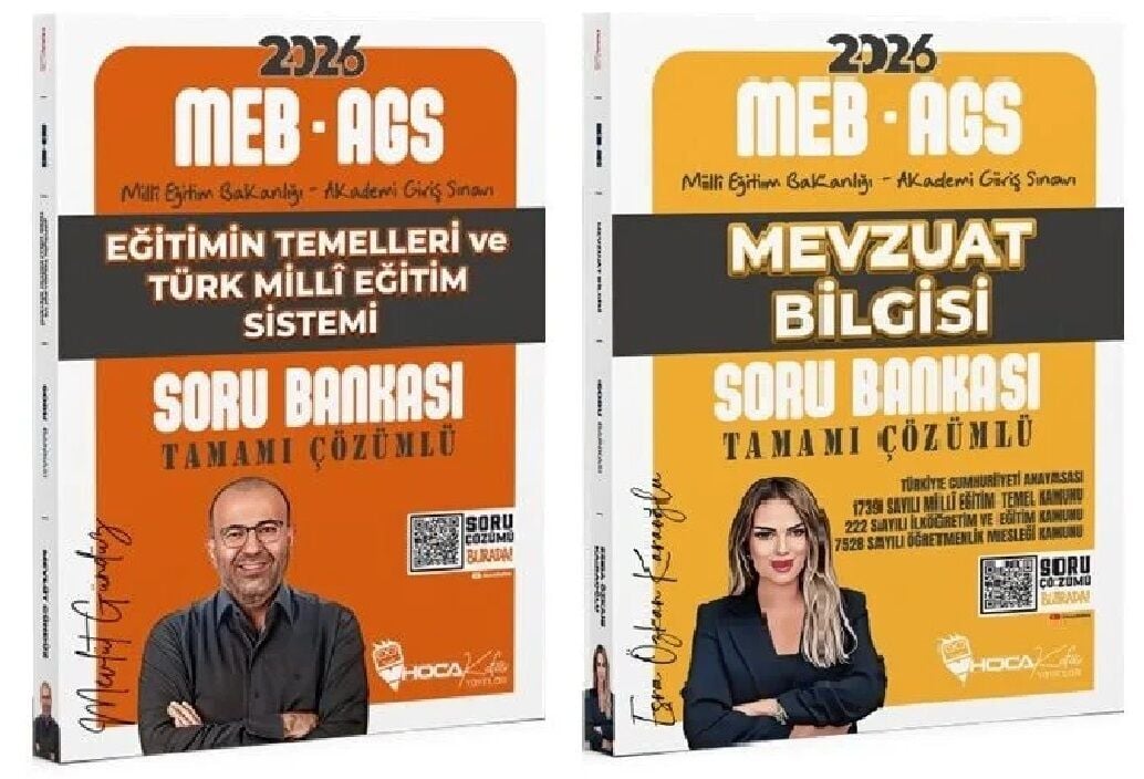 Hoca Kafası 2026 MEB-AGS Eğitimin Temelleri ve Türk Milli Eğitim Sistemi + Mevzuat Bilgisi Soru Bankası 2 li Set Hoca Kafası Yayınları