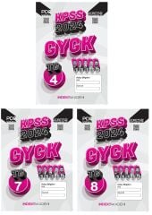 SÜPER FİYAT - İndeks Akademi 2024 KPSS TG 4-7-8 Türkiye Geneli Deneme Genel Yetenek Genel Kültür Çözümlü 3 lü Set İndeks Akademi Yayıncılık