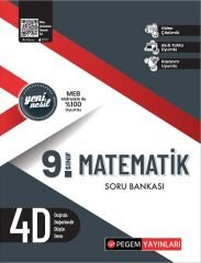 Pegem 9. Sınıf Matematik 4D Soru Bankası Video Çözümlü Pegem Akademi Yayınları