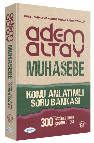 Monopol KPSS A Grubu Muhasebe Konu Anlatımlı Soru Bankası 8. Baskı - Adem Altay Monopol Yayınları