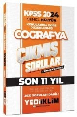 Yediiklim 2024 KPSS Coğrafya Çıkmış Sorular Konularına Göre Çözümlü Yediiklim Yayınları