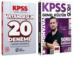 Yargı + Deli Defteri 2026 KPSS Vatandaşlık Soru Bankası + 20 Deneme 2 li Set - Özgür Özkınık Yargı + Deli Defteri Yayınları