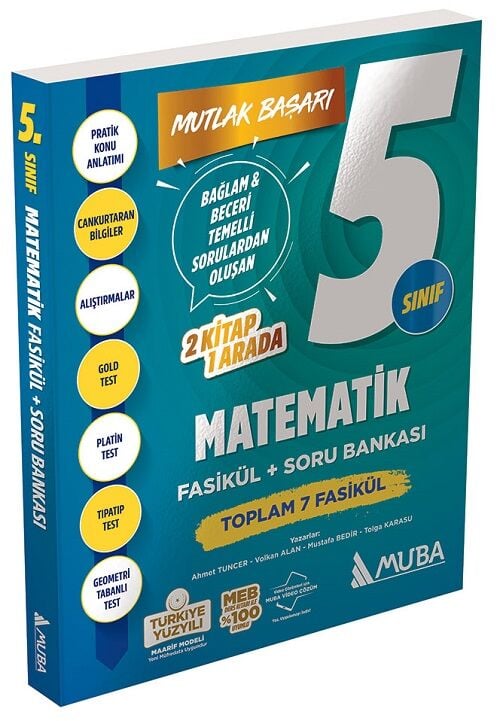 Muba 5. Sınıf Matematik Mutlak Başarı Maarif Modeli Fasikül+Soru Bankası Muba Yayınları