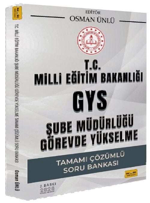 Makro Kitabevi 2026 GYS MEB Milli Eğitim Bakanlığı Şube Müdürlüğü Soru Bankası Çözümlü Görevde Yükselme Makro Kitabevi