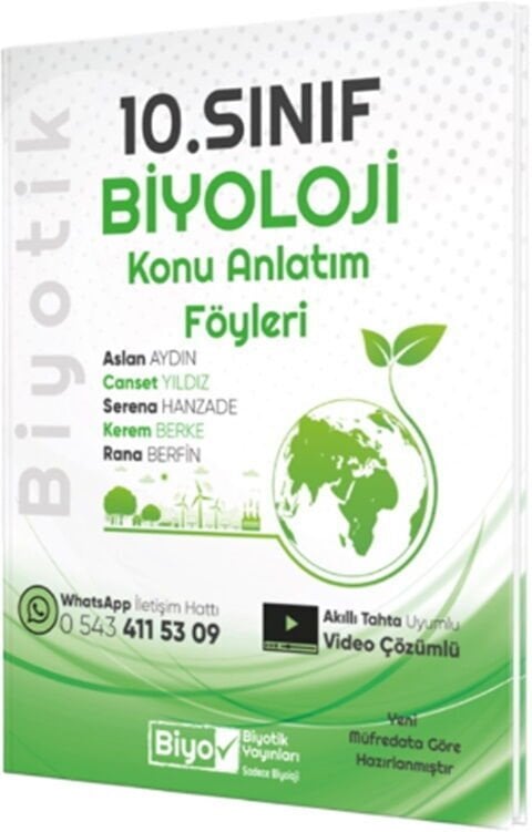 Biyotik 10. Sınıf Biyoloji Konu Anlatım Föyleri Biyotik Yayınları