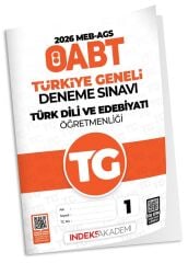 İndeks Akademi 2026 ÖABT MEB-AGS TG-1 Türkiye Geneli Deneme Türk Dili ve Edebiyatı Öğretmenliği Çözümlü İndeks Akademi Yayıncılık