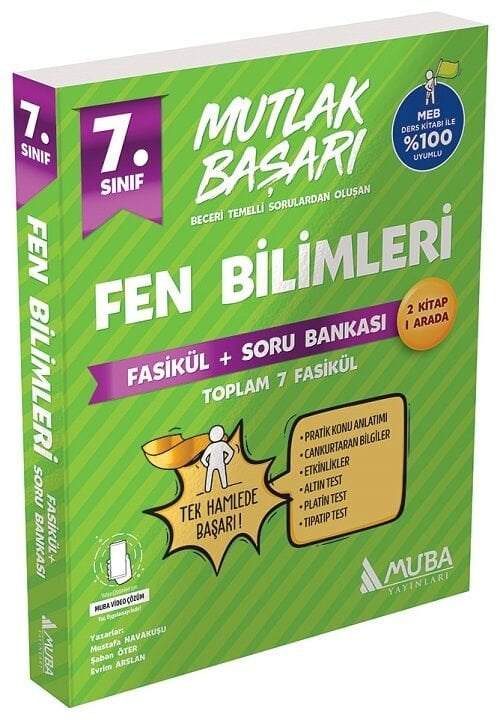 Muba 7. Sınıf Fen Bilimleri Mutlak Başarı Fasikül+Soru Bankası Muba Yayınları