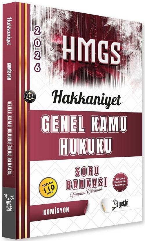 Yetki 2026 HAKKANİYET HMGS Genel Kamu Hukuku Soru Bankası Çözümlü Yetki Yayıncılık