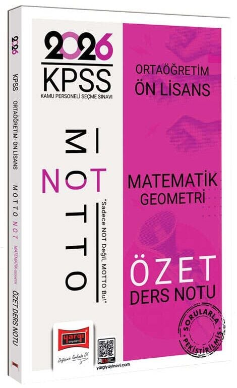 Yargı 2026 KPSS Lise Ortaöğretim Ön Lisans Matematik Geometri Motto Özet Ders Notu Yargı Yayınları