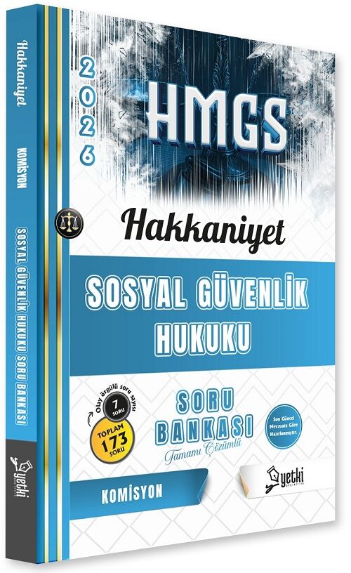 Yetki 2026 HAKKANİYET HMGS Sosyal Güvenlik Hukuku Soru Bankası Çözümlü Yetki Yayıncılık