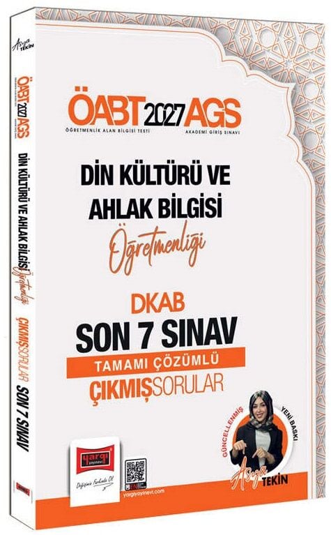 Yargı 2027 ÖABT MEB-AGS Din Kültürü ve Ahlak Bilgisi Öğretmenliği Çıkmış Sorular Son 7 Sınav Çözümlü - Asya Tekin Yargı Yayınları