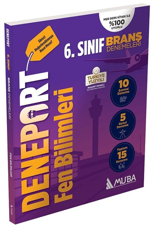Muba 6. Sınıf Fen Bilimleri Deneport Maarif Modeli 15 Deneme Muba Yayınları