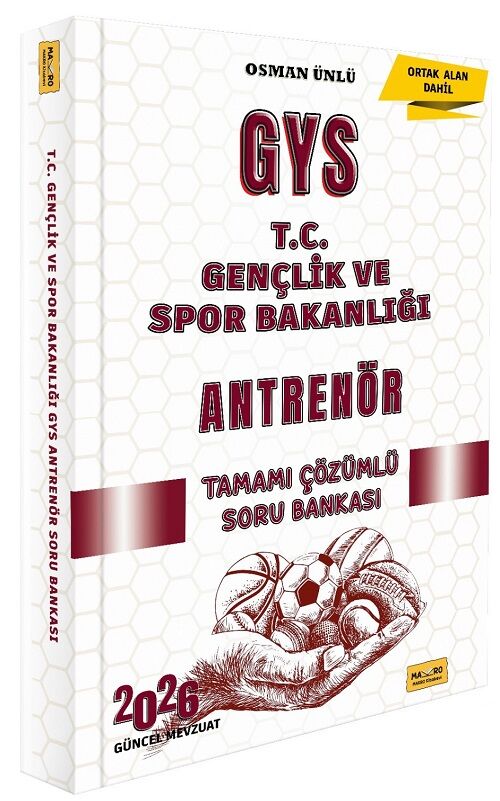 Makro Kitabevi 2026 GYS Gençlik ve Spor Bakanlığı Antrenör Soru Bankası Çözümlü Görevde Yükselme Makro Kitabevi