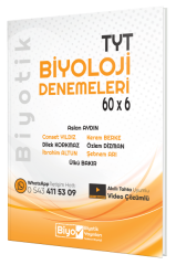 Biyotik YKS TYT Biyoloji Denemeleri 60x6 Deneme Çözümlü Biyotik Yayınları