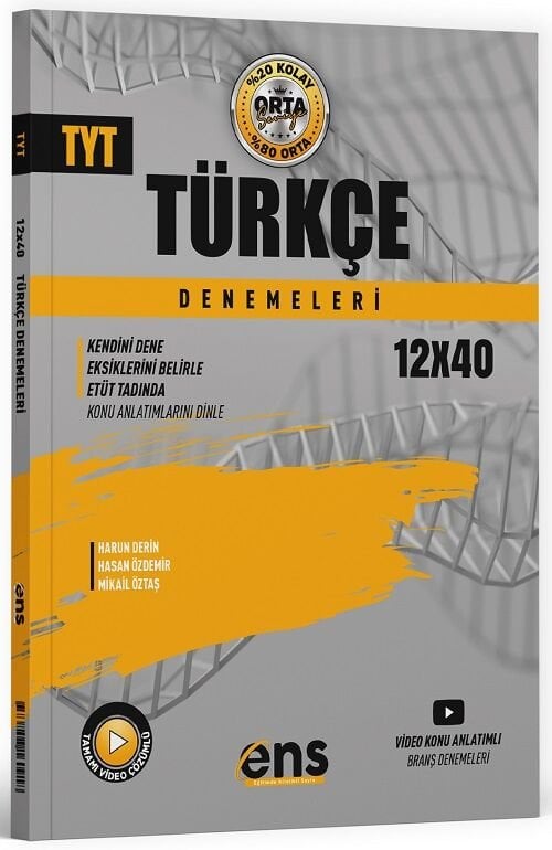 ENS Yayınları YKS TYT Türkçe 12x40 Deneme ENS Yayınları